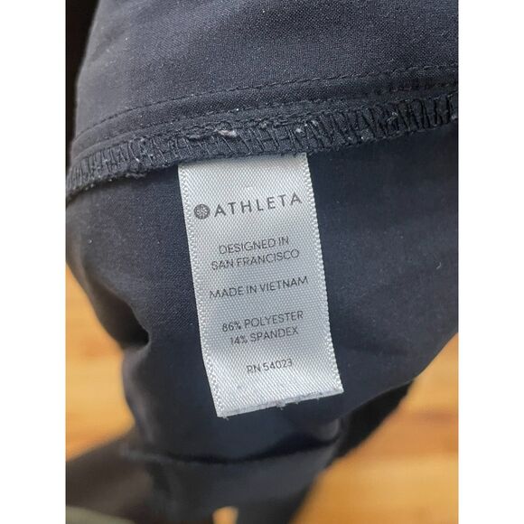 Athleta Aspire Women's 14 Black Pants Polyester Ankle Tapered Leg Stretch Yoga - Picture 5 of 10